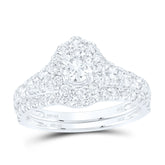 1 1/2CTW-DIA NKE 3/8CT-CRD BRIDAL SET SINGLE HALO